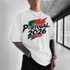 Portugal jersey crew neck short-sleeved T-shirt, suitable for sports training and outdoor sports