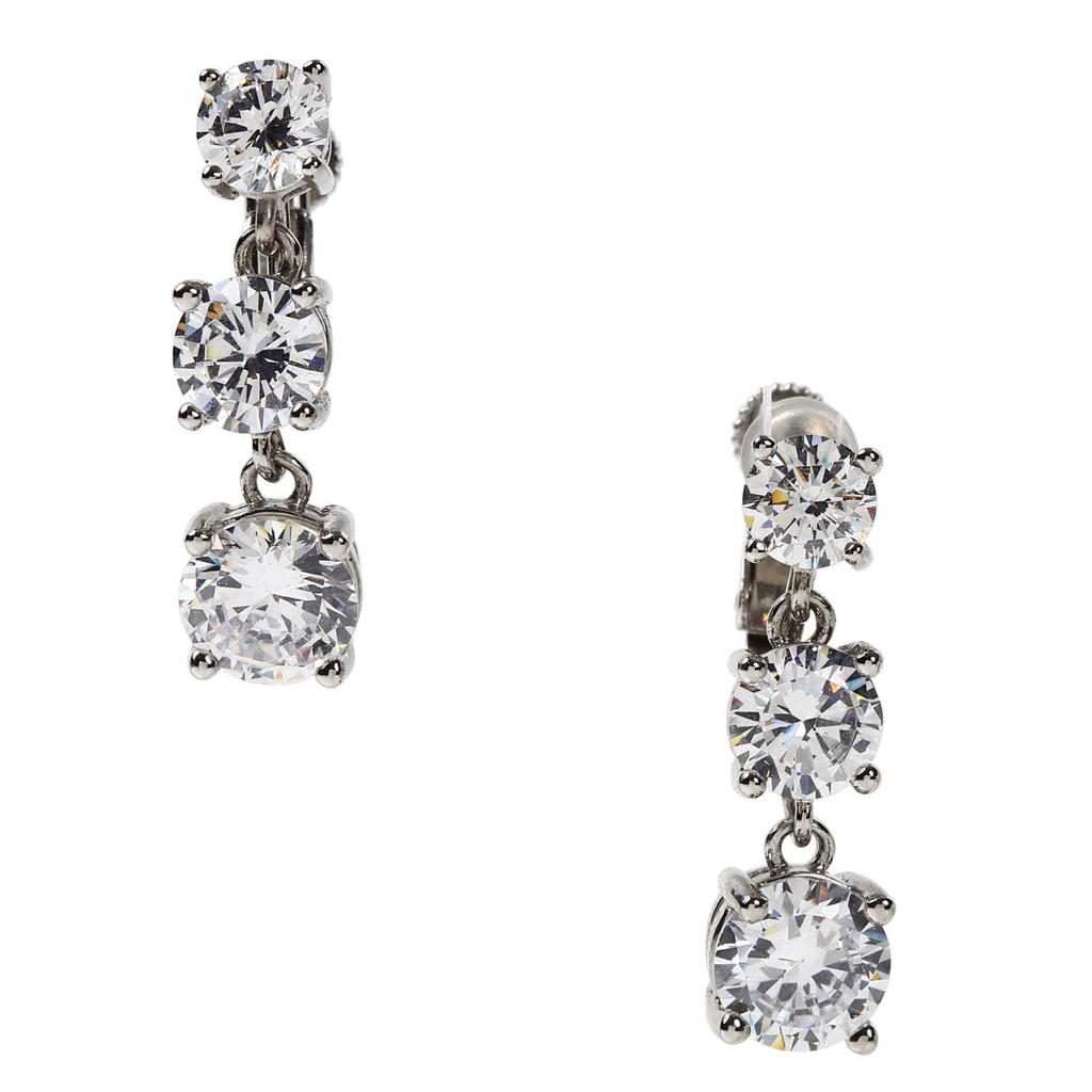 by Yumi CZ Highest Quality Zirconia 3 8mm [Produced Katsura] Earrings, Stones, Dangling, Popular, Large, Gorgeous, 6mm, 7mm, (Earrings)