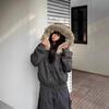 2025 Women's Retro American Black Fleece Lined Parka - Thickened Short Autumn/Winter Versatile Jacket