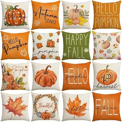 Thanksgiving Day Geschenke Festlicher Kissenbezug Ahornblatt Kürbis Kissen Couch Kissenbezug Heimdeko Dekoration Sofa Kissenbezug
