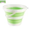 Portable Foldable Water Bucket with Lid - Silicone Plastic for Outdoor, Car Wash, Handheld Use