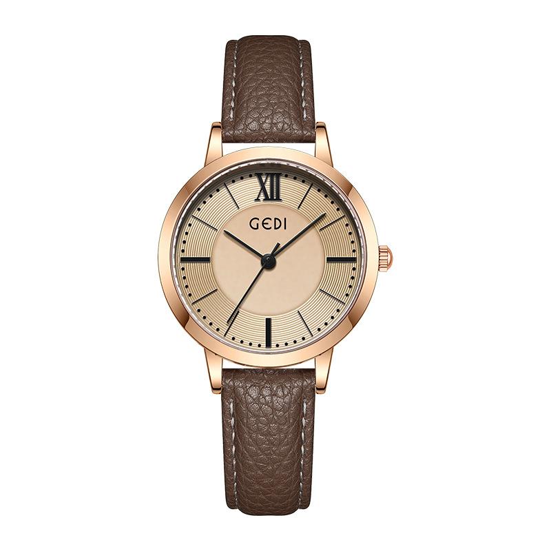 Retro Simple Women'S Watch Exquisite Small Belt Student Watch High Sense Versatile Women'S Quartz Watch