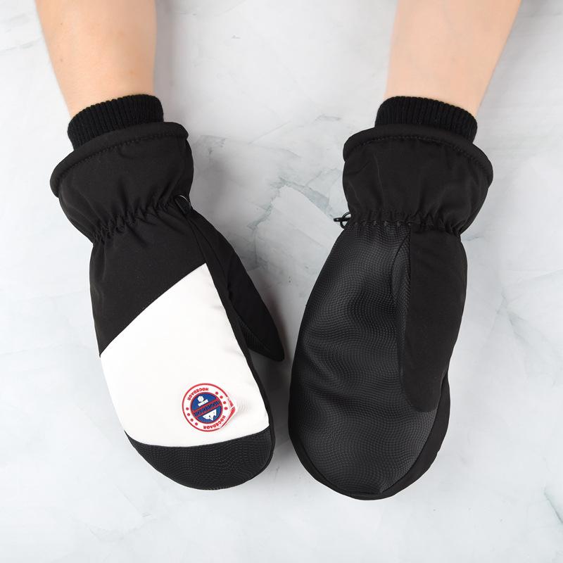 

Женские водонепроницаемые лыжные варежки 2024 года, на флисовой подкладке, теплые и милые, без пальцев для велоспорта и сноубординга One Size