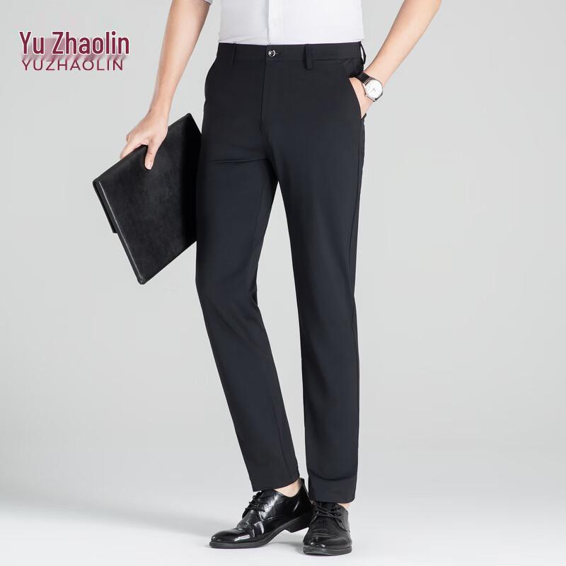 YUZHAOLIN Men s Summer Straight Fit Dress Pants 31 чёрный
