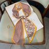 Vintage Horse Print Long Hair Band Ribbon For Women Silk Hair Accessories  Trend Girl Bow Scarf Headband Hair Tie