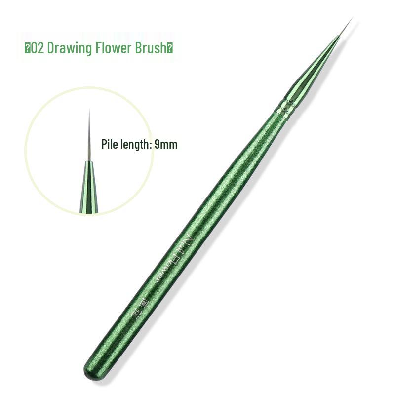 Cross-border Nail Art Brush Set: Japanese Painting, Flower Line, Square & Round Gel, Ombre Gradient Brushes.