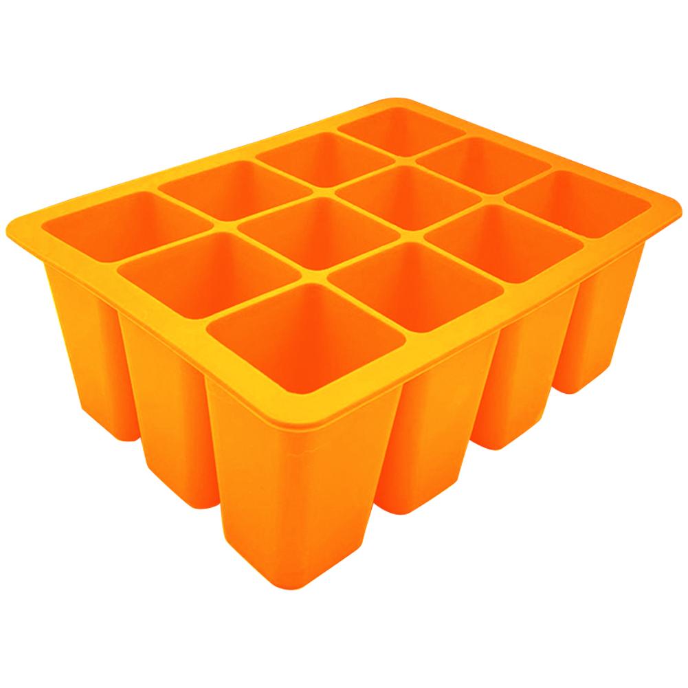 12 Holes Silicone Seed Starter Tray Breathable Seedling Starter Trays Seed Propagation Container for Hydroponics Growing System