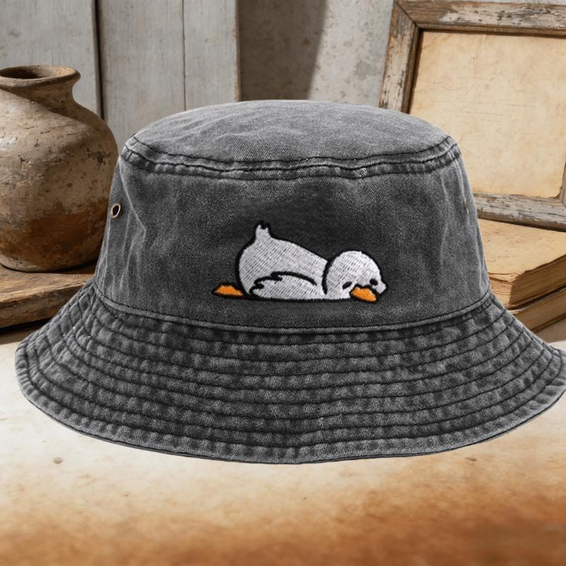 Freedom Outdoors Women's Khaki Adorable Duck Pattern Fisherman's Cap Ideal For Couples' Casual Outings Men's Fisherman Hat And Sun - Blocking Hat Cm
