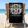 Fußball Fußballwappen Aufgedrucktes Strandtuch, Superweiche Mikrofaser, Perfektes Geschenk Geburtstag, für Pool, Strand, Reisen, für Familie und Freunde