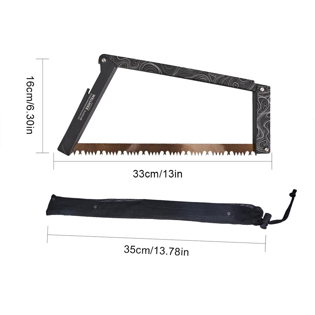 Folding Saw with Storage Bag Cutting Tree Hand Saw Aluminum Alloy Camping Foldable Hand Saw for Wood Branches