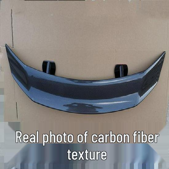 ABS Carbon Fiber Texture No-Drill Rear Spoiler for GT Sports Cars - B Style Airplane Wing