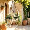 Whimsical Ballet Dancer Hanging Planter Resin Fairy Hanging Plant Basket  Home Balcony