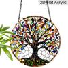 Acrylic Colorful Tree of Life Suncatcher Stained Glass Effect Window Hanging Ornament Nature Themed Gift for Home