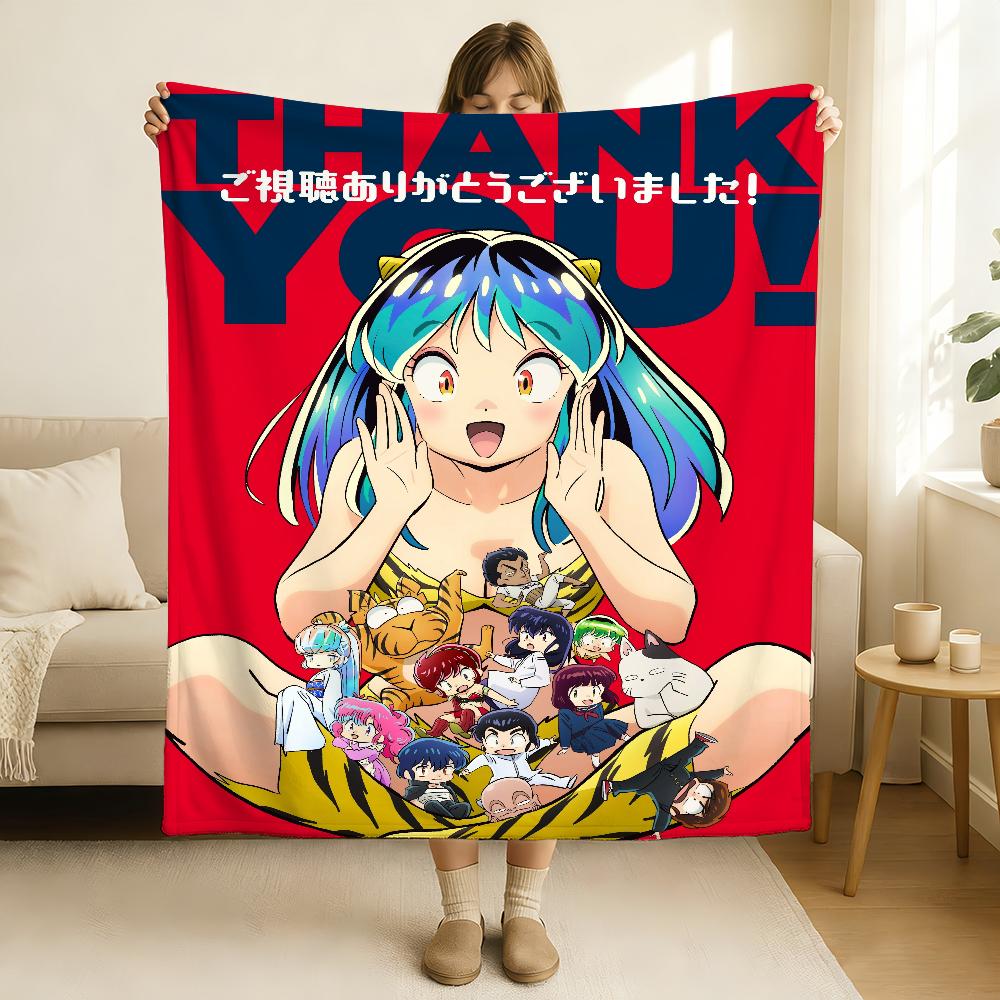Cartoon Urusei Yatsura Blanket Soft and Skin Friendly For Couch Bed Napping Bedspread All Seasons Comforter