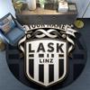 Benutzerdefinierter Name LASK Linz Runder Teppich, Teppich für Wohnzimmer Schlafzimmer Sofa Spielzimmer Dekor, Rutschfeste Fußmatte