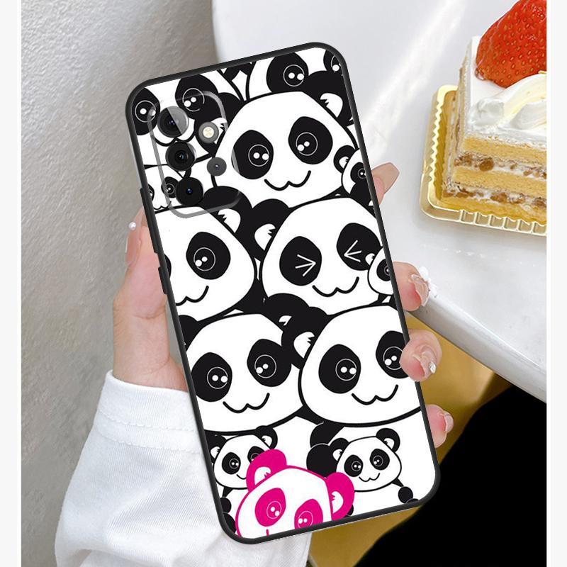 Roztomilé Kreslené Pouzdro Panda Pro Samsung Galaxy A54 A34 A14 A15 A35 A55 A52 A32 A12 A51 A71 A33 A23 A13 A53 Coque