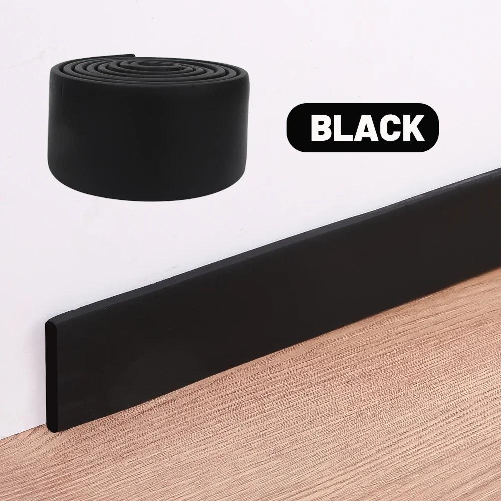 Self Adhesive Skirting Line 3D Wall Stickers Thickened Anti-collision Decoration Strips Bedroom Living Room Corner Line Stickers
