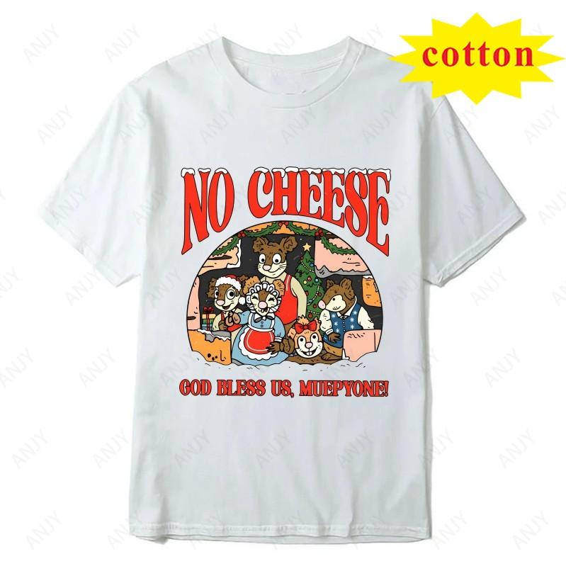 Ragdoll Christmas Carol Meme Printed Tshirt  No Cheeses For Us Meeces Fun Mouse Christmas Short Sleeved Street Top