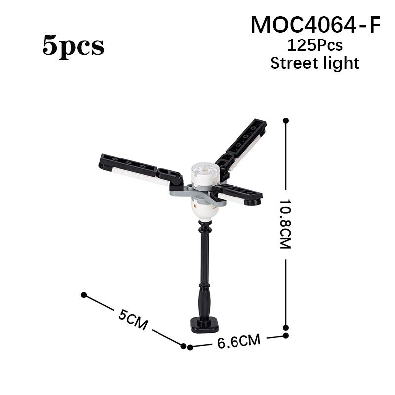 MOC City Serie Hochzeitsbogen Straßenlaterne Schlagzeug Schaukelstuhl Park Straßenansicht Bausteine Spielzeug Für Kinder Kreative Geschenke