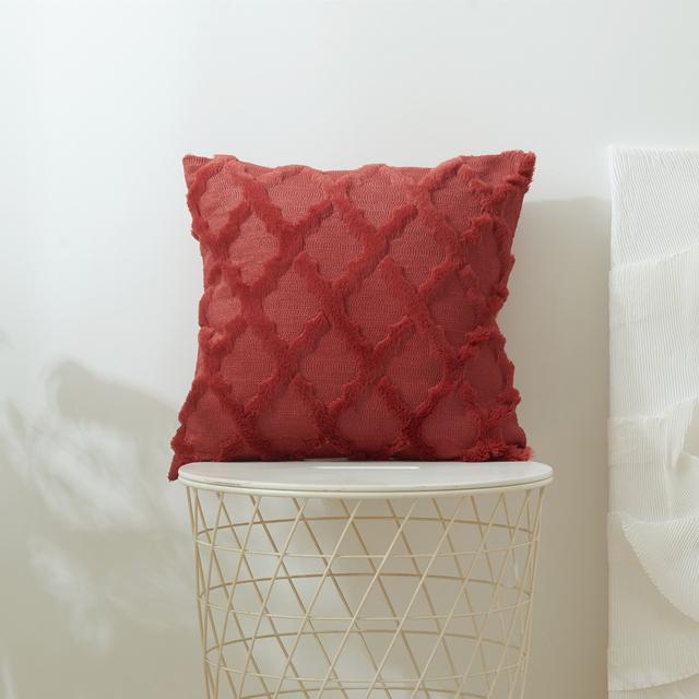 3D Rhombus Plush Pillow Cover Geometric Decorative Throw Pillow Case Soft Cozy Bed Sofa Cushion Cover Nordic Home Spring Decor
