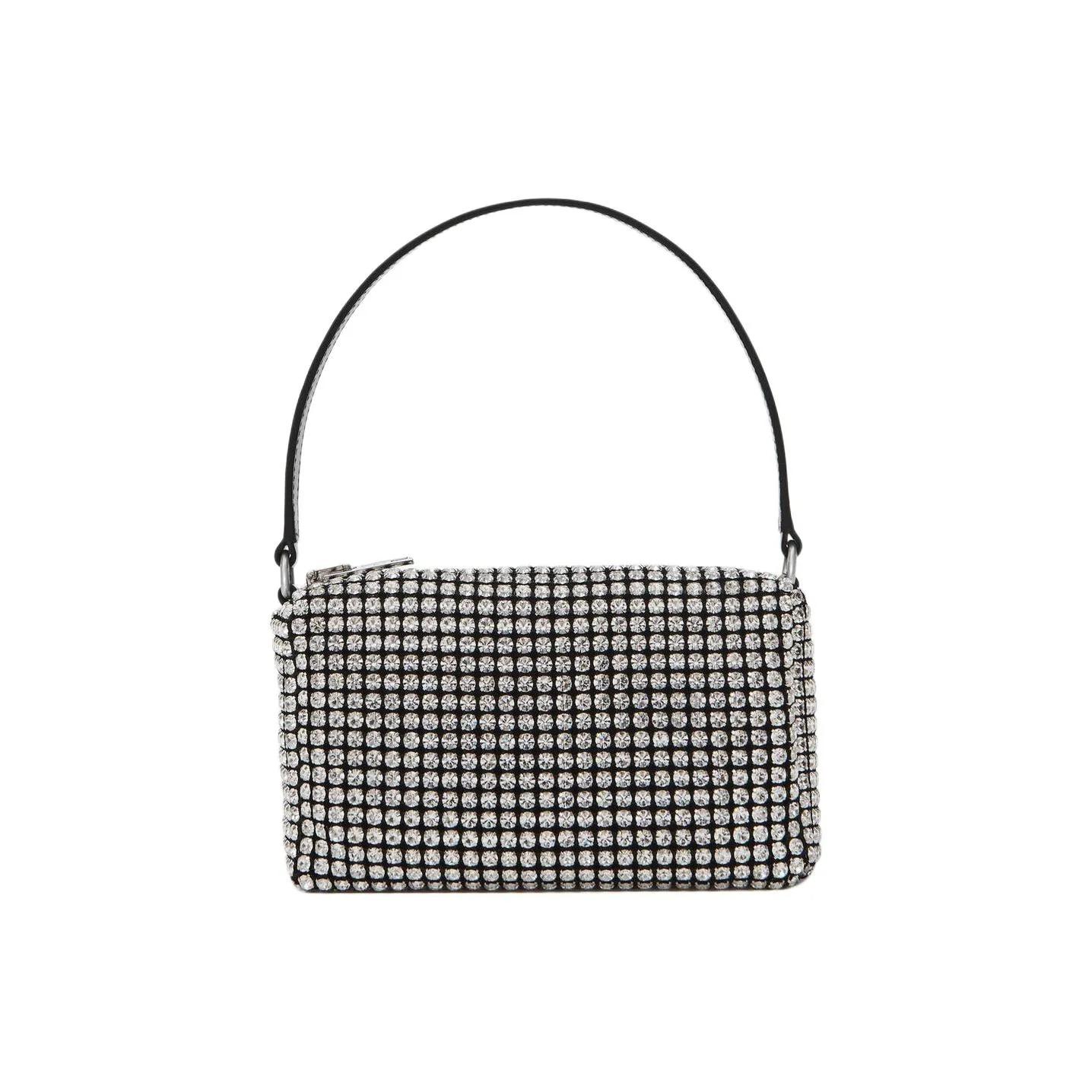 

Alexander Wang Heiress Біла Шкіряна Маленька Сумка з Білими Діамантами Сумка під Пахву Плечова Сумка-Тоут Середня Жіноча Біла Gift Box Set (Basic Set + Original Box) білий