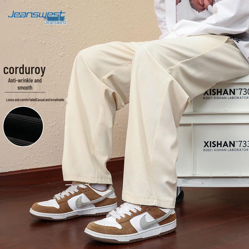 

JEANSWEST Men s Corduroy Straight-Leg Casual Pants XL