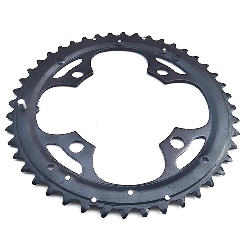 44T44 Teeth Black Aluminum Alloy Crankset Repair Disc, Compatible with Shimano Hollow Crankset