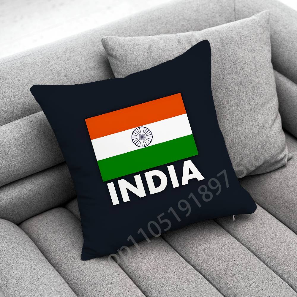 India Indian National Emble Flag Map Throw Pillow Case For 50cm 30cm 55cm 45cm 40cm Square Bed Pillowcase Cover