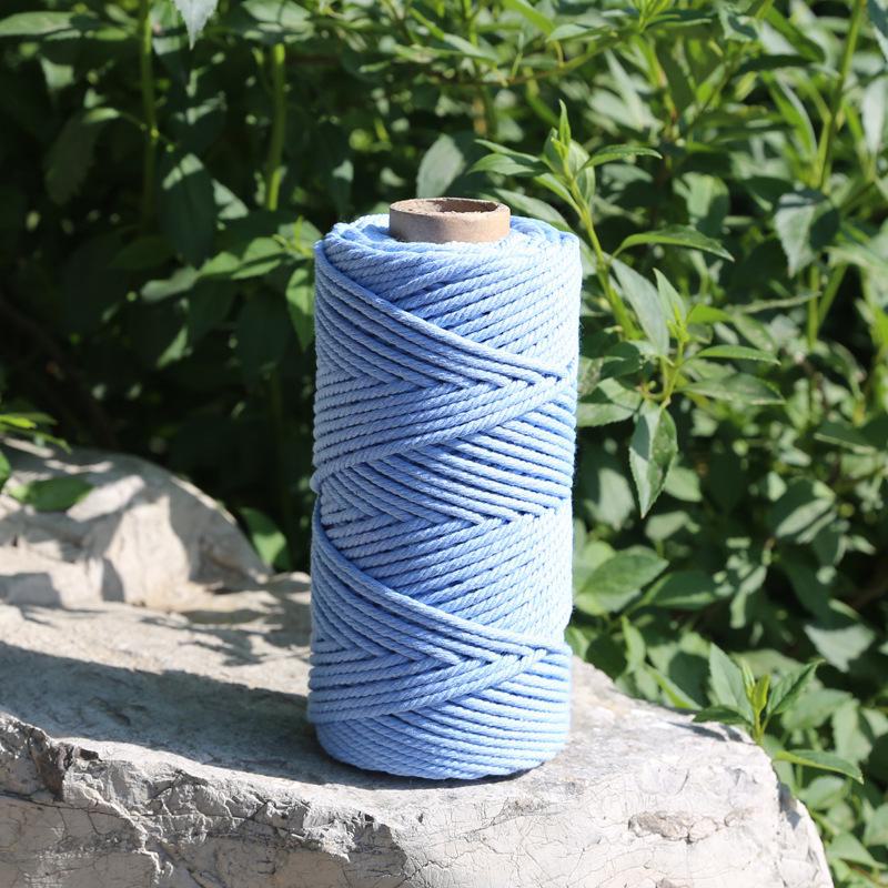 2 mm farbiges Baumwollfadenseil für selbstgemachte dekorative geflochtene Wandteppiche