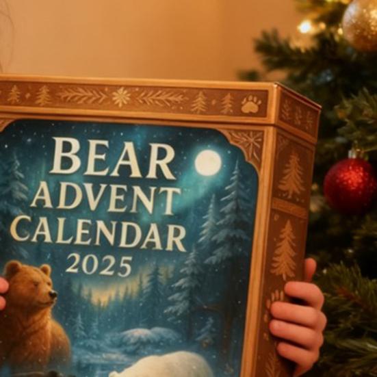 Bear 2025 Christmas Countdown Box 24-Day Countdown Calendar Unique Decoration for Holiday Entertainment Gatherings And Parties