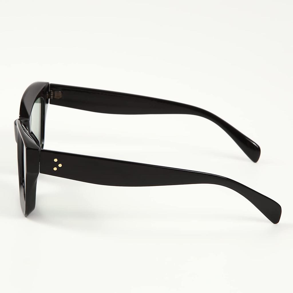 [What Say] CLASSIC Television Cut Frame Sunglasses, Colored Lenses, Clear Lenses, Fashion Glasses, UV400, Men's & Women's, No Accessories (Lime