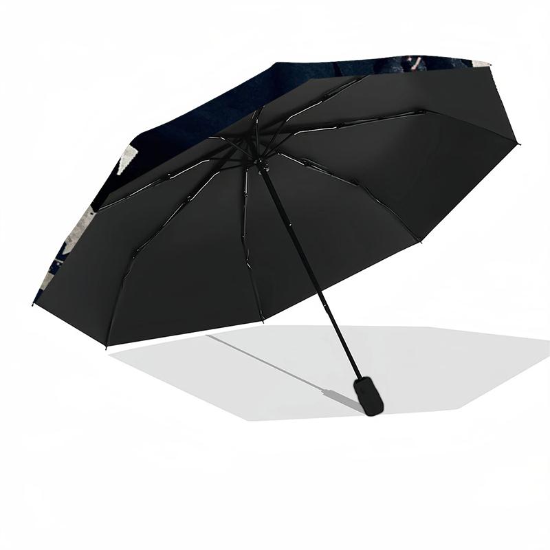 Sherlock Holmes Thema Automatischer Regenschirm, Leicht & Tragbar, 8 Speichen, Perfekt für Reisen im Freien, Geburtstage, Weihnachten, Geschenke.