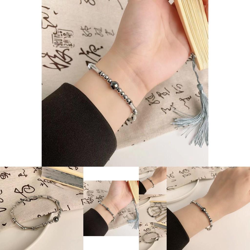 Stylish Unisex Titanium Steel Bracelet Sophisticated Bamboo Design