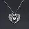 1pc Zinc Alloy Angel Wings "A Piece Of My Heart Is In Heaven" Pendant DIY Necklace Keychain Jewelry Accessories