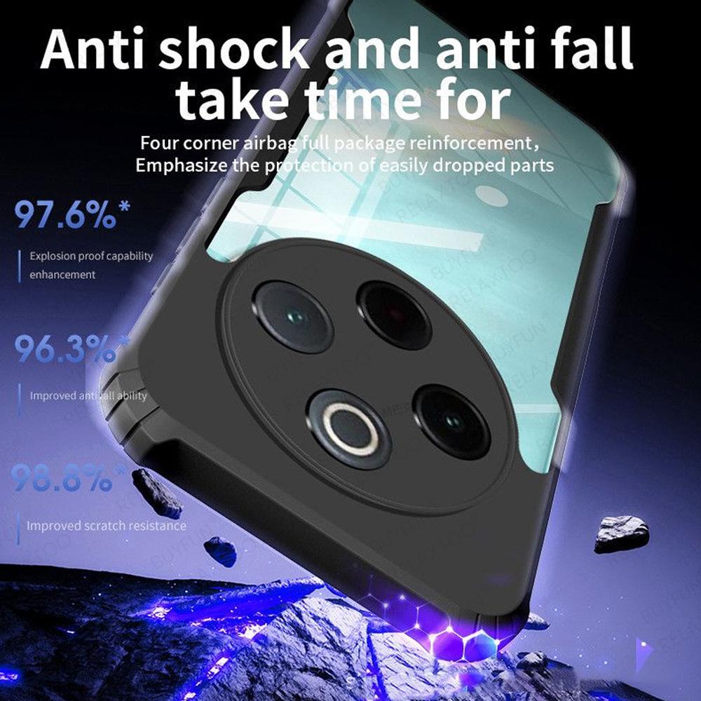 For Motorola Edge 60 5G Case Acrylic Transparent Armor Shockproof Cover Moto Edge60 Fusion Protection Coque TPU+PC Hybrid Fundas