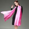 Fashion Gradient Color Chiffon Scarf Imitation Silk Soft Shawls and Wraps Sun-protection Long Bandana