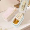 Compact Velvet Jewelry Case Soft with Strap Luxurious Secure for