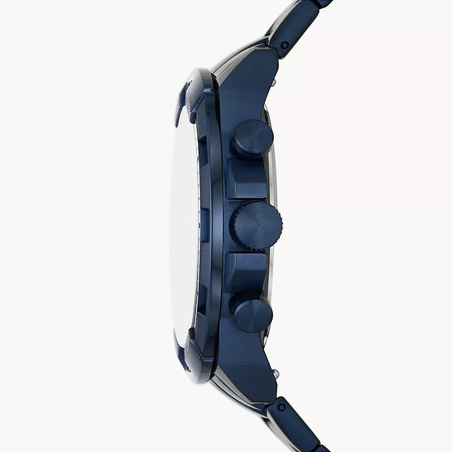 Fossil Bronson Chronograph Blue Dial Blue Steel Strap Watch for Men - FS5916