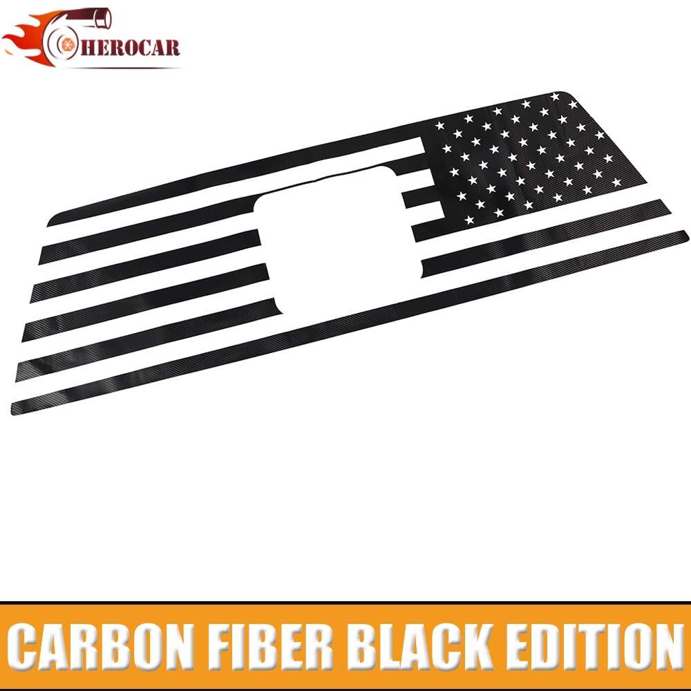 Rear Truck Window N Flag Decal Sticker for Ford F150 2015+ Carbon Fiber
