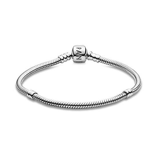 Pandora Jewelry Iconic Moments Snake Chain Charm Sterling Silver Bracelet