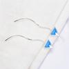 New Fashion Silver 925 Drop Earrings Jewelry Female Trendy Hill Tassel Earrings for Girl Christmas Gift Lady Accessories