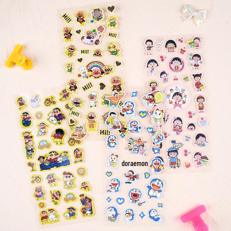 Cartoon Anime Stickers: Crayon Shin-chan, Chibi Maruko-chan, Doraemon – Fun DIY Journal Decals