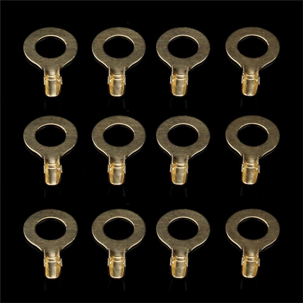 150 Pcs Brass Crimp Terminal Ring Type Cable 3.2-10.2Mm Wire Cable Connectors