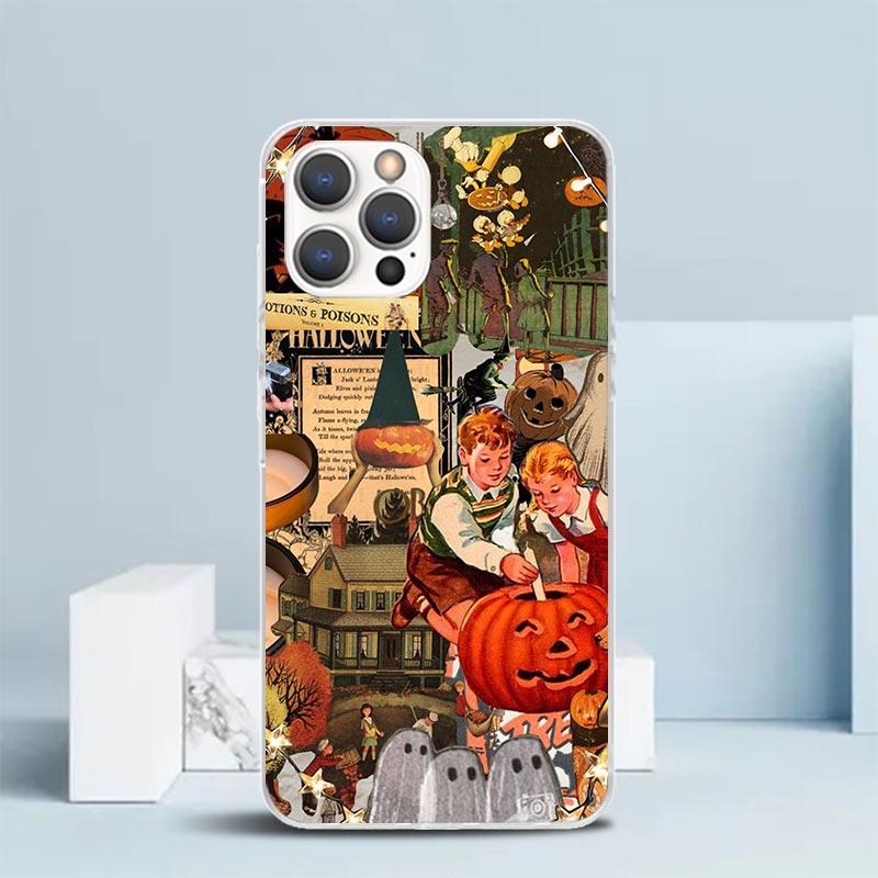 October Fall Halloween Spooky Pumpkin Phone Case For IPhone 16 17 Air 16E 15 14 Plus 13 Mini 12 11 Pro Max 7 8 + SE 2020 Soft TP