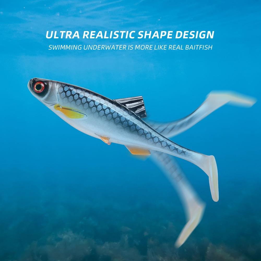 Soft Bait Soft Swimbait Baitfish Shad T Tail Soft Baits Simulation Fishing Lure  Freshwater