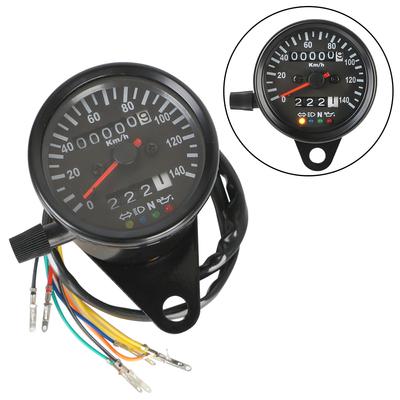 Mit LED-Signallicht Universal-Motorrad-Tachometer für Cafe Racer Motorrad-Kilometerzähleranzeige 12-V-Hintergrundbeleuchtungsanzeige
