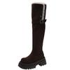Ruodan autumn new small sleeve square heel boots 2025 thick-soled retro thin and heightened fashion boots over the knee women
