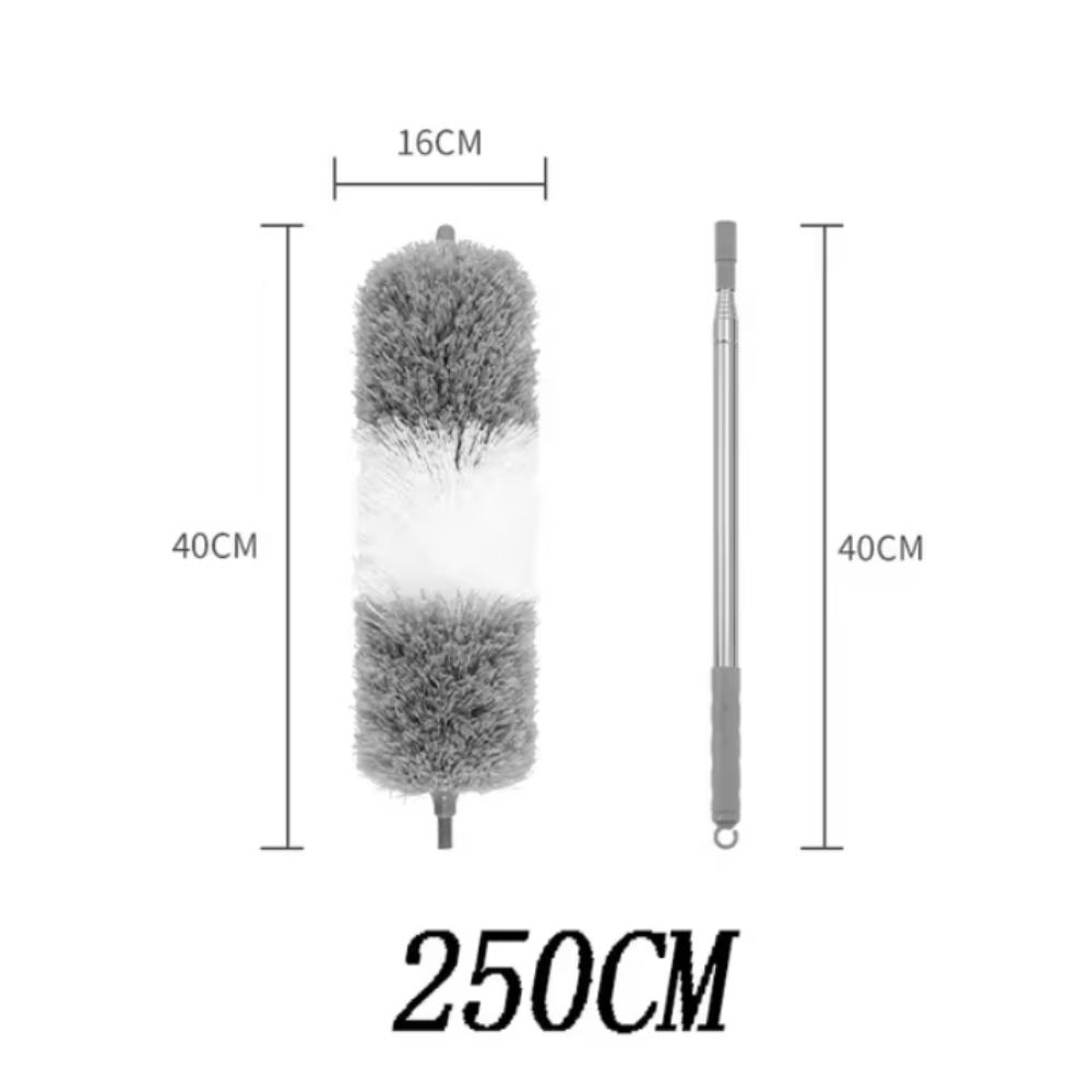 

1 шт., телескопическая щетка для уборки пыли, выдвижная щетка для уборки пыли с длинной ручкой, щетка для уборки пыли, инструменты для уборки дома, микрофибра, пыль серый/белый
