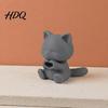 3D Print Lovely Cat Display Figurine Printed Figurine Artistic Desktop Decoration Heart Hand Gesture Kawaii Pose Statue Decor Smiling Tabletop