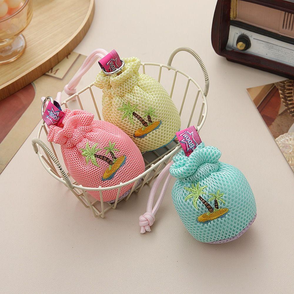 

Backpack Hanging Mesh Bag Pendant Tree Storage Bag Durable Coin Bag Keychain Unisex рожевий